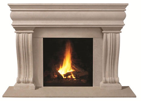 1106.536 Cast stone fireplace mantel