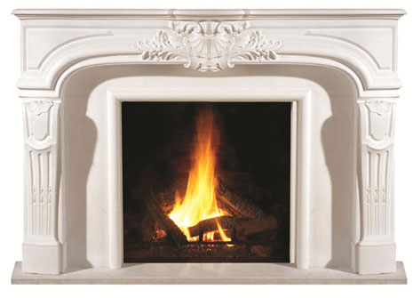 1107 Cast stone fireplace mantel