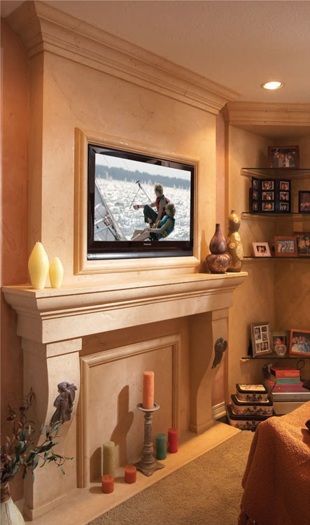 CAPRI Cast stone fireplace mantel