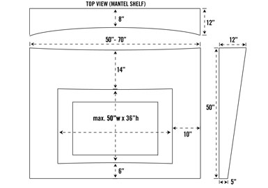 7702 stone fireplace mantel spec sheet