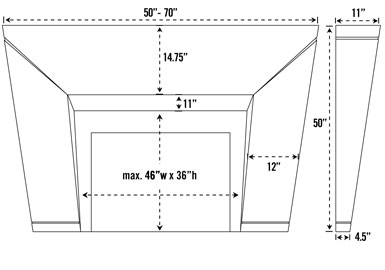 7703 stone fireplace mantel spec sheet