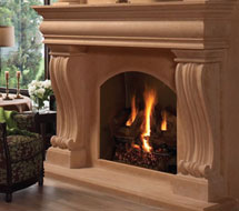 1108.536 stone fireplace mantle surround in Calgary