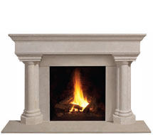 1110.555 stone fireplace mantle surround in Calgary