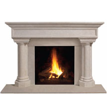 1111.555 stone fireplace mantle surround in Calgary