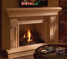 1112.533 stone fireplace mantle surround in Calgary