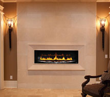 1116 stone fireplace mantle surround in Calgary