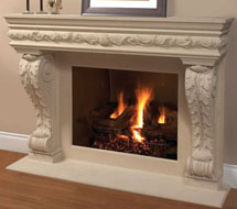 1136.11.545 stone fireplace mantle surround in Calgary