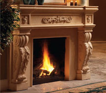 1142.524 stone fireplace mantle surround in Calgary